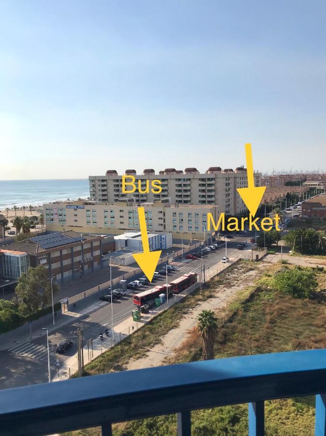 شقة Atico Frente Al Mar, Pataconablue, Complejo Vacacional فالنسيا المظهر الخارجي الصورة